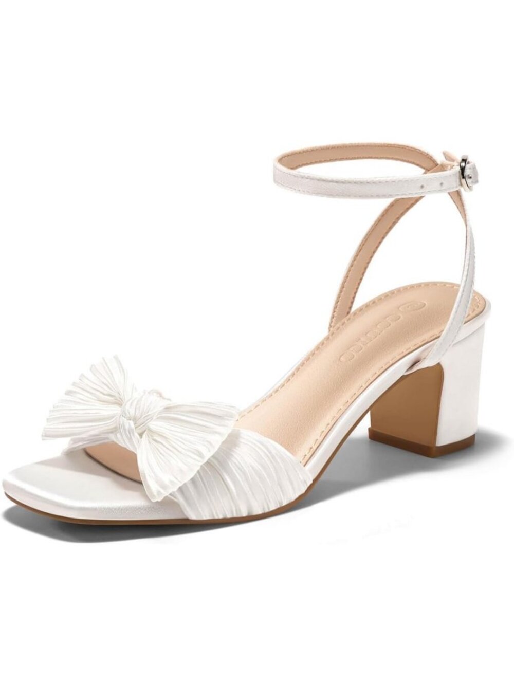 Stylish Open Toe Ankle Strap Bow Heels Sandals for Weddings & Dressy Occasions